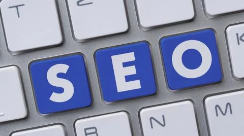 A  computer keyboard with the word SEO 스톡 사진