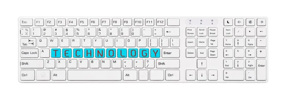 Computer keyboard with word Technology. Stockfoto's
