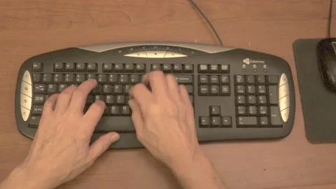 Computer keyboard at work. Stock Footage 229818630