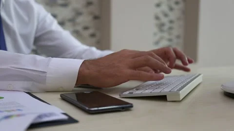 Computer keyboard writing business Stock Footage 67396757