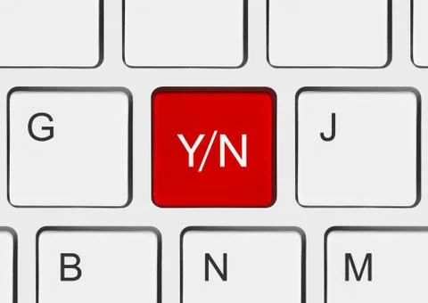 Computer keyboard with Yes and No key Stock Photos
