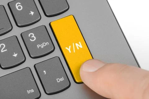 Computer keyboard with Yes and No key 스톡 사진