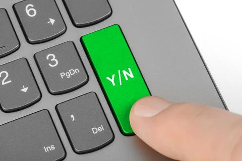 Computer keyboard with Yes and No key 스톡 사진
