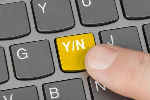 Computer keyboard with Yes and No key Stockfoto's