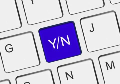 Computer keyboard with Yes and No key Computer keyboard with Yes and No ke... 스톡 사진