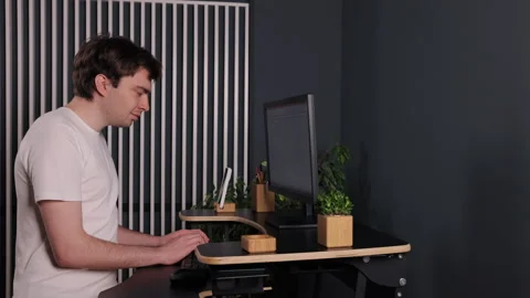 Computer keyboarding, white shirt, typing office Stock-Footage 284474561