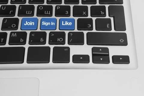 Computer keys concept of internet social networking 写真素材