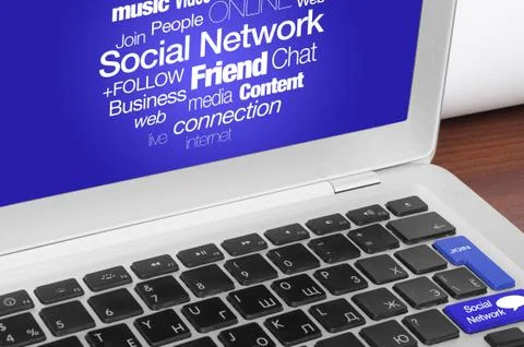 Computer keys concept of internet social networking 写真素材