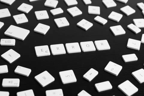 Computer keys spelling the word ERROR Stock Photos