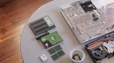 Computer Kid, top view Stock Footage 57419943