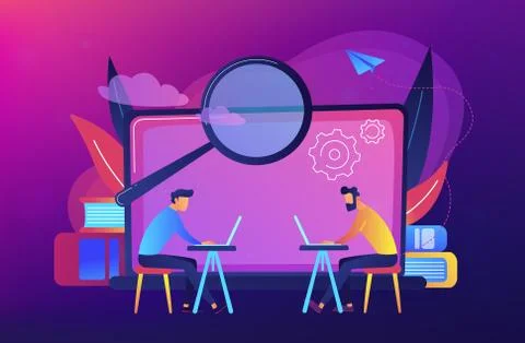 Computer Lab concept vector illustration. Stock Illustration