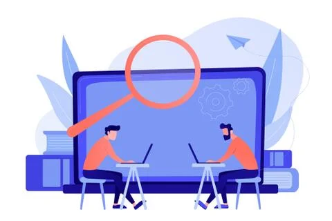 Computer Lab concept vector illustration. Stock Illustration