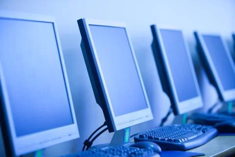 Computer lab Foto stock