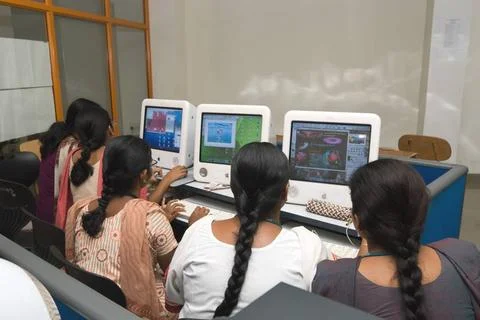 Computer lab in psg college of technology engineering institutions ; Coimb... Stock Photos