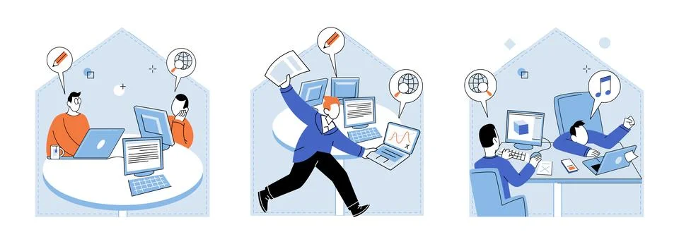 Computer lab. The technique computer lab metaphor highlights importance hands-on 스톡 일러스트