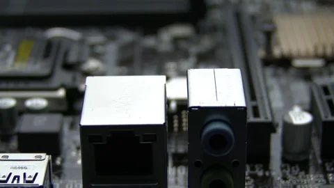 Computer LAN port Stock Footage 78192386