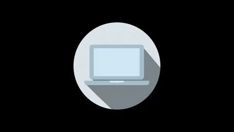 Computer Laptop Animated Icon 4k Stock Footage 84455422