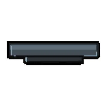 Computer laptop battery pixel art vector illustration イラスト素材