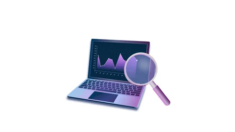 Computer laptop with graph. business analytics and digital data analysis Stock Footage 156035183