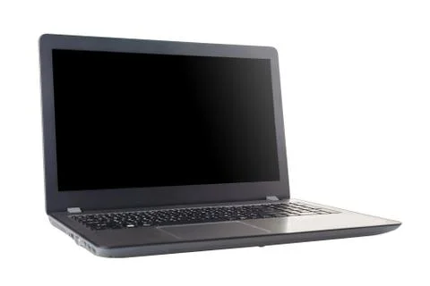 Computer laptop isolated on white background with clipping path Foto stock