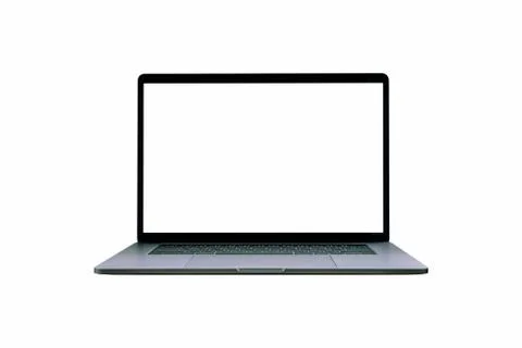 Computer laptop isolated on white background. Stock Photos