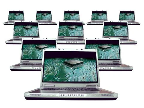 Computer - laptop network Stock Photos