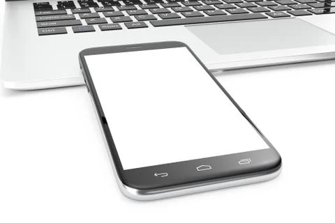 Computer, Laptop or Tablet, Smartphone, Display Isolated on White Background Illustrazione stock