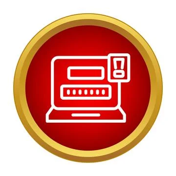 Computer laptop showing password alert error message Stock Illustration