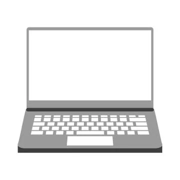 Computer laptop technology hardware cartoon Stock Illustration