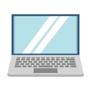 Computer laptop technology hardware cartoon Stock Illustration