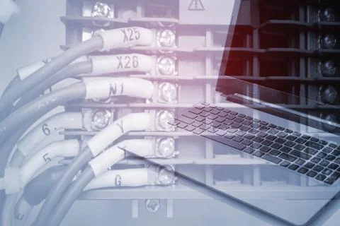 Computer (Laptop) on white background 스톡 사진