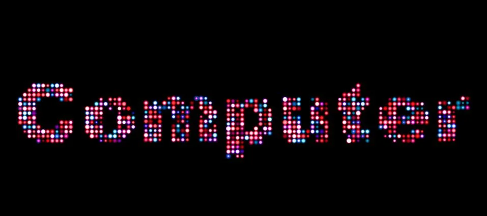 Computer led text 스톡 사진