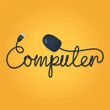 Computer lettering design 스톡 일러스트