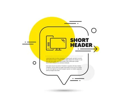 Computer line icon. PC component sign. Monitor with case. Vector Stock-Illustration