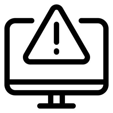 Computer line icon vector illustration isolated on white background Illustrazione stock