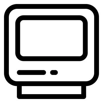 Computer line icon vector illustration isolated on white background Stock Illustration