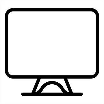 Computer line icon vector illustration isolated on white background Stock Illustration