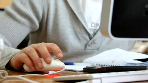 Computer literate operator Stock Footage 677599