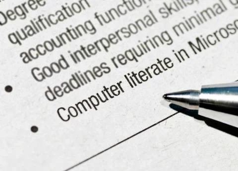 Computer literate Stock Photos