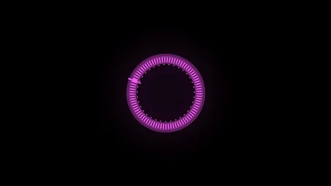 Computer loading animation. Purple circle technology animation graphic. HUD disp Stock Footage 108704752