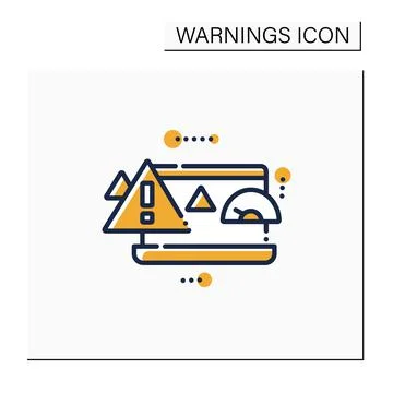 Computer loading color icon Illustrazione stock