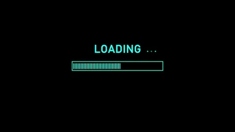 Computer Loading processing Bar Cyberpunk loading bar animation Glitch Effect Stock Footage 292981751