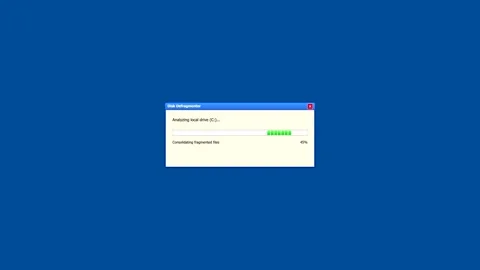 Computer loading progress bar animation on blue desktop screen Stock Footage 346712255