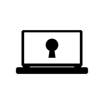 Computer lock security privacy Stock Illustration