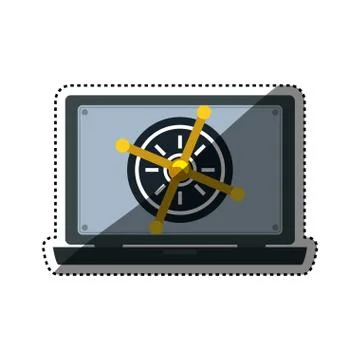 Computer lock security privacy Stockillustratie