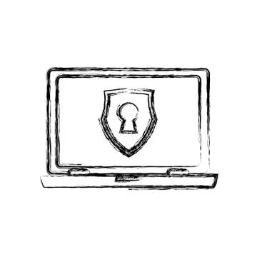 Computer lock security privacy 스톡 일러스트
