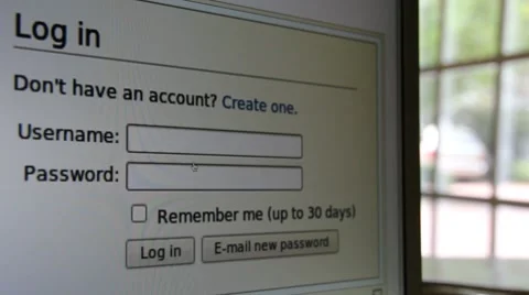 Computer Log In Screen 스톡 동영상 8511299