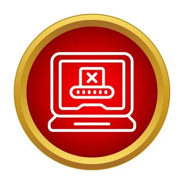 Computer login error, password access denied concept Stock-Illustration