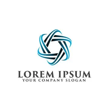 Computer logo abstract tech logo design concept template Stock Illustration