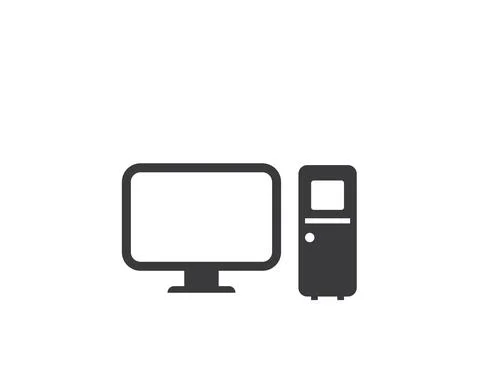 Computer  logo icon vector illustration 스톡 일러스트